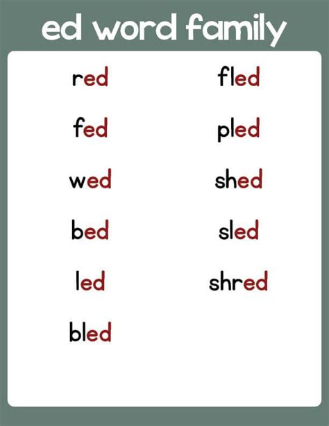 5 Letter Word With Ed Letter Words Unleashed