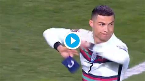 Watch: Angry Cristiano Ronaldo walks off pitch; throws captain's ...