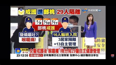 2021 01 25中視2300即時新聞現場 女警戒護後＂喉嚨癢＂！桃分局29警自主健康管理 Youtube