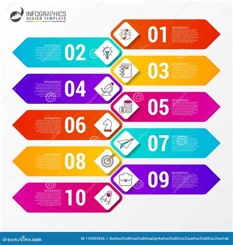 Timeline Concept Infographic Design Template With Steps Stock