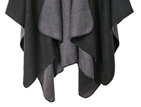 Buy Urban CoCo Women S Color Block Shawl Wrap Open Front Poncho Cape