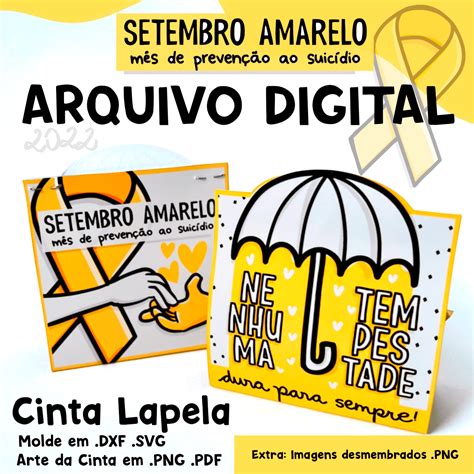 Kit Digital Setembro Amarelo Frases Balinhas Ilustra Es Studios Cat