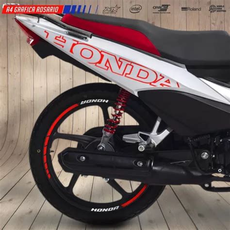 Calcos Honda Wave 110s Hrc Stunt Llantas Calco Roja Envío gratis