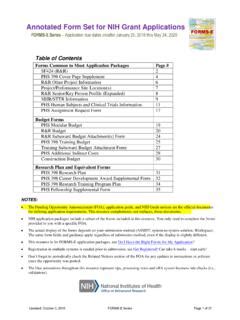 Annotated Form Set For Nih Grant Applications Annotated Form Set For