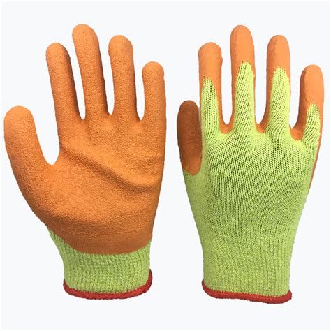 Good Price Poiycotton Knitted Liner Crinkle Latex Coated Work Safety