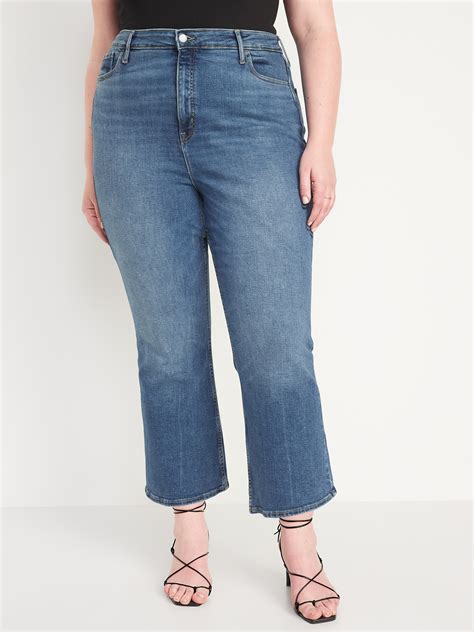 Higher High Waisted Cropped Flare Jeans Old Navy