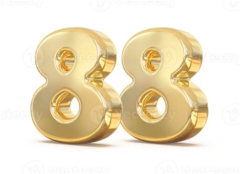Gold 3d Number 88 36309141 PNG