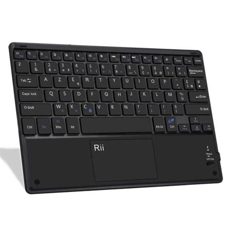 Rii Bt Clavier Sans Fil Ultra Fin Bluetooth Azerty Avec Touchpad De