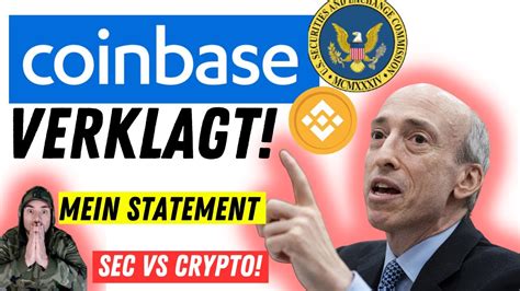 BREAKING NEWS COINBASE VON SEC VERKLAGT MEIN STATEMENT BINANCE