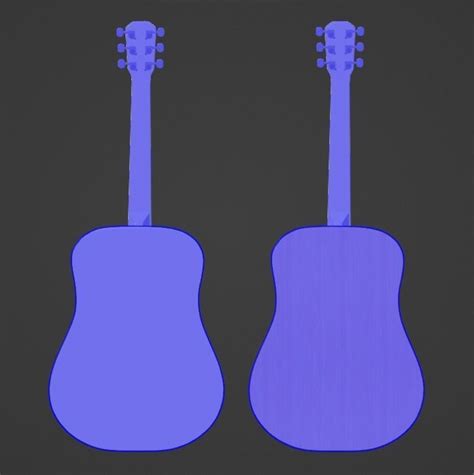 3d Model Acoustic Six String Guitars Vr Ar Low Poly Cgtrader