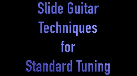 Slide Guitar In Standard Tuning Brett Garsed Youtube