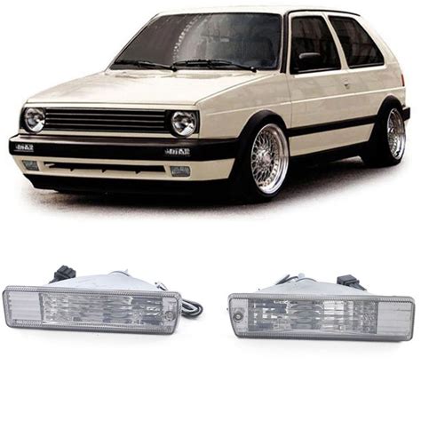 Klarglas Blinker Chrom mit Standlicht für VW Golf 2 GL ab 89 Kaufen