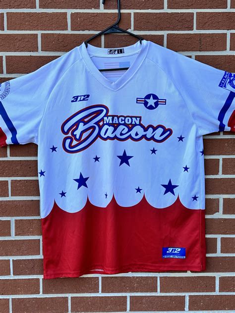 Macon Bacon 2022 Game Worn Military Appreciation Jersey 24 Size Large