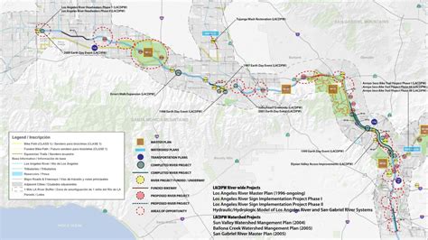 LA river bike path entrance map - Map of LA river bike path entrance (California - USA)