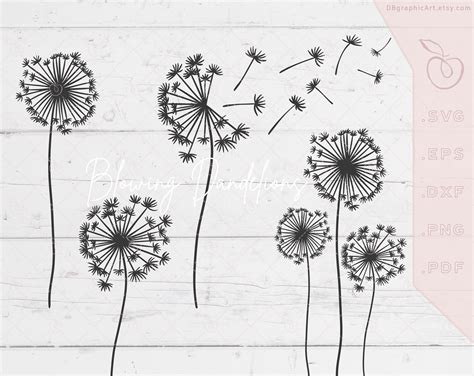 Dandelion Blowing Clip Art