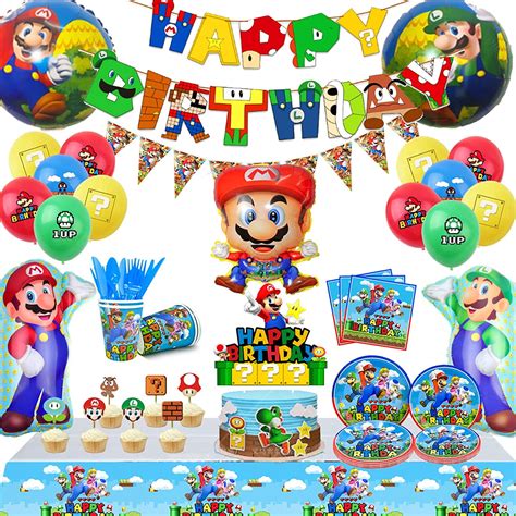 Birthday Party Supplies All In One Pack Mario Party Supplies Included