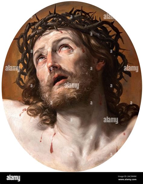 Jesus Chris Portrait Head Of Christ Crowned With Thorns By Guido Reni