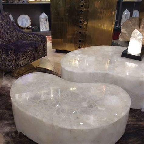 Pair Of Rockcrystal Coffee Tables Galerie Glustin