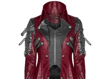 Red And Black Poisonblack Males Jacket By Punk Rave The Dark Store