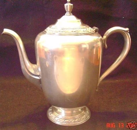 NICE ANTIQUE SILVER WM ROGERS TEA SET | #29196590