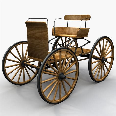 buckboard wagon obj