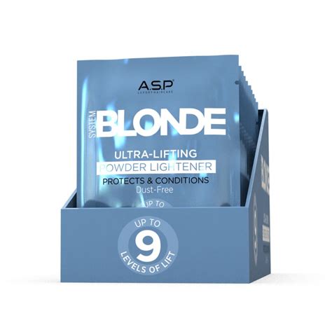 System Blonde 9 Level Bleach Powder Display Pack 24 X 40g Sachet ASP Expert Haircare