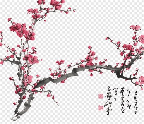 Cherry Blossom Tree Plum Blossom Chinese Painting Cherry Blossom