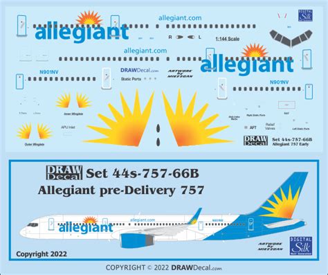 Allegiant 757, pre-Delivery – DRAW Decal