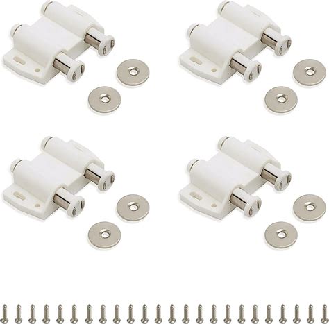 Donyoung Magnetic Touch Latch 4 Pack Cabinet Push Open Double Magnetic