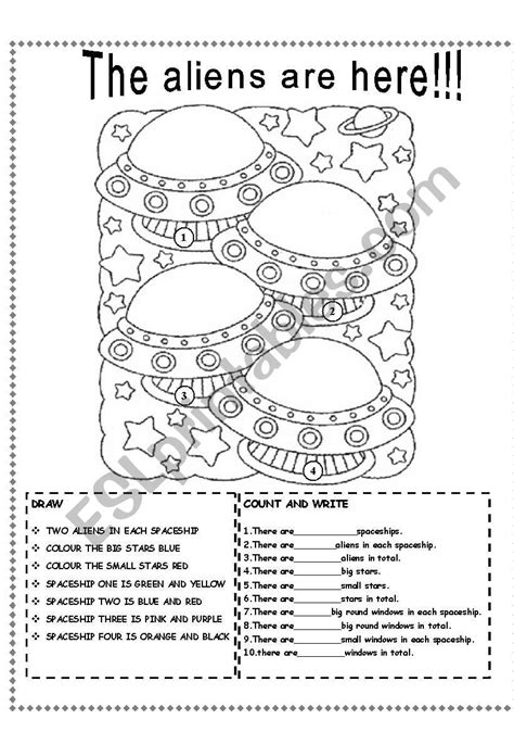 The Aliens Are Here Esl Worksheet By Lagringa