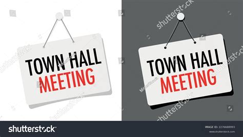 Town Hall Meeting On Door Sign Royalty Free Stock Vector 2276688993