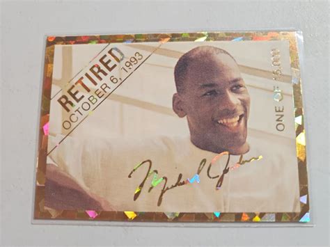 michael jordan retirement card 1993 Values - MAVIN