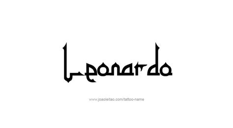 Leonardo Name Tattoo Designs Name Tattoo Designs Name Tattoos Name