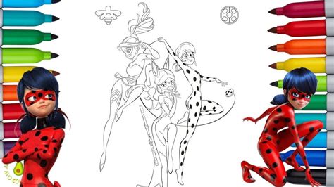 Miraculous Ladybug Coloring Pages Complitation Marinette Rena Rouge