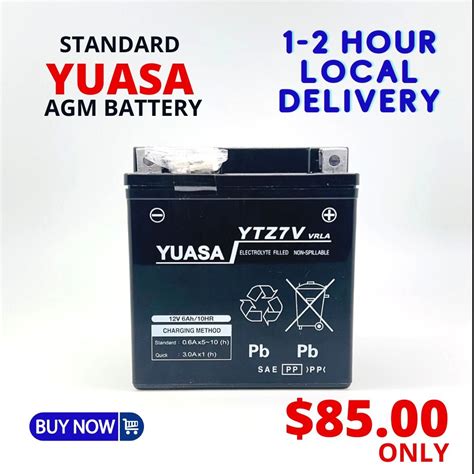 Original Yuasa Ytz V Agm Battery Delivery For Yamaha Aerox Other