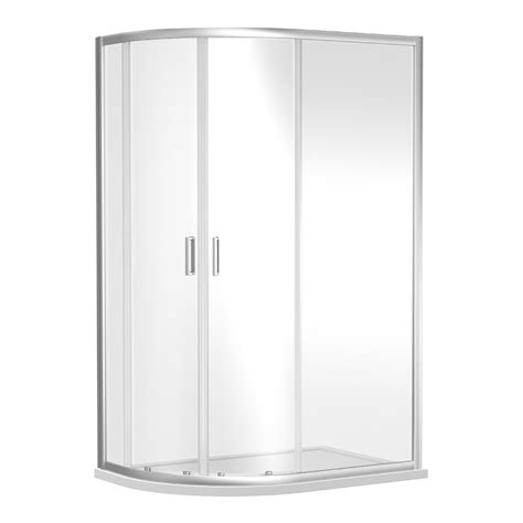 Nuie Rene Offset Quadrant Shower Enclosure With Satin Chrome Profile