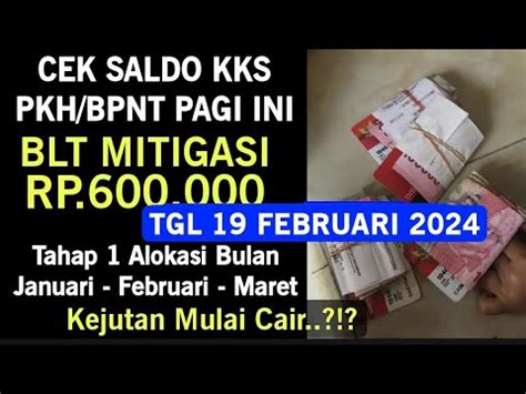 CEK SALDO TERBARU PENCAIRAN BLT MITIGASI BONUS 600 RB HARI INI BERIKUT