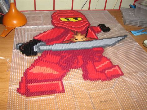 Kai Red Ninja Lego Ninjago Perler Beads By Ndbigdi Lego Ninjago