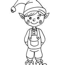 Desenhos Para Colorir De Desenho De Um Lindo Duende Do Papai Noel Para