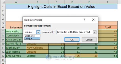 How To Highlight Cells In Excel Based On Value 9 Methods Exceldemy