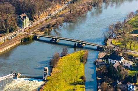 Luftaufnahme Hattingen Flu Br Ckenbauwerk Schwimmbr Cke Dahlhausen