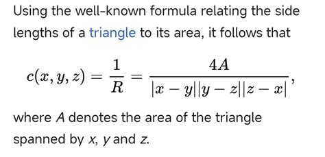 Geometry Which Formula Does It Use Here To Get The Curvature