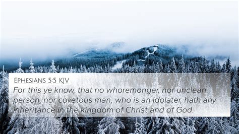 Ephesians 5:5 KJV 4K Wallpaper - For this ye know, that no whoremonger, nor