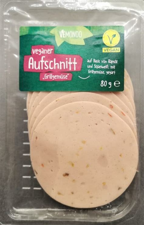 Vemondo Veganer Aufschnitt Grillgemüse Fleischersatz Produkte