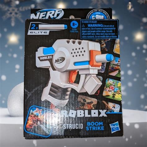 Hasbro Toys Nerf Roblox Strucid Boom Strike Dart Blaster Priming