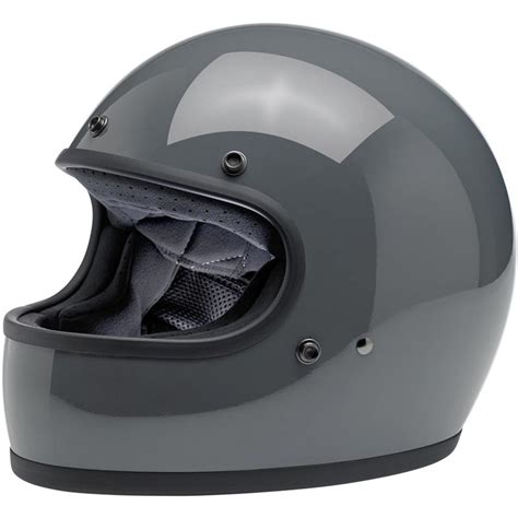 Casque Biltwell Gringo Ece Gloss Storm Grey Int Gral Biker