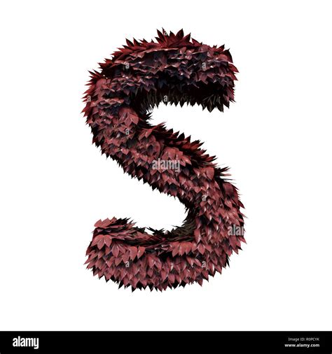 Foliage Letter D Rendering Stock Photo Alamy