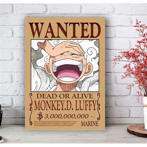 Placa Decorativa Wanted One Piece 20x30 MDF Procurado Anime Shopee Brasil