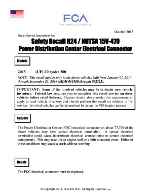 Fillable Online Safety Recall R24 NHTSA 15V 470 Fax Email Print