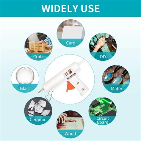 Chanseon W EU US Hot Melt Glue Gun Smart Adjustable Temperature Copper Nozzle Heater Muzzle